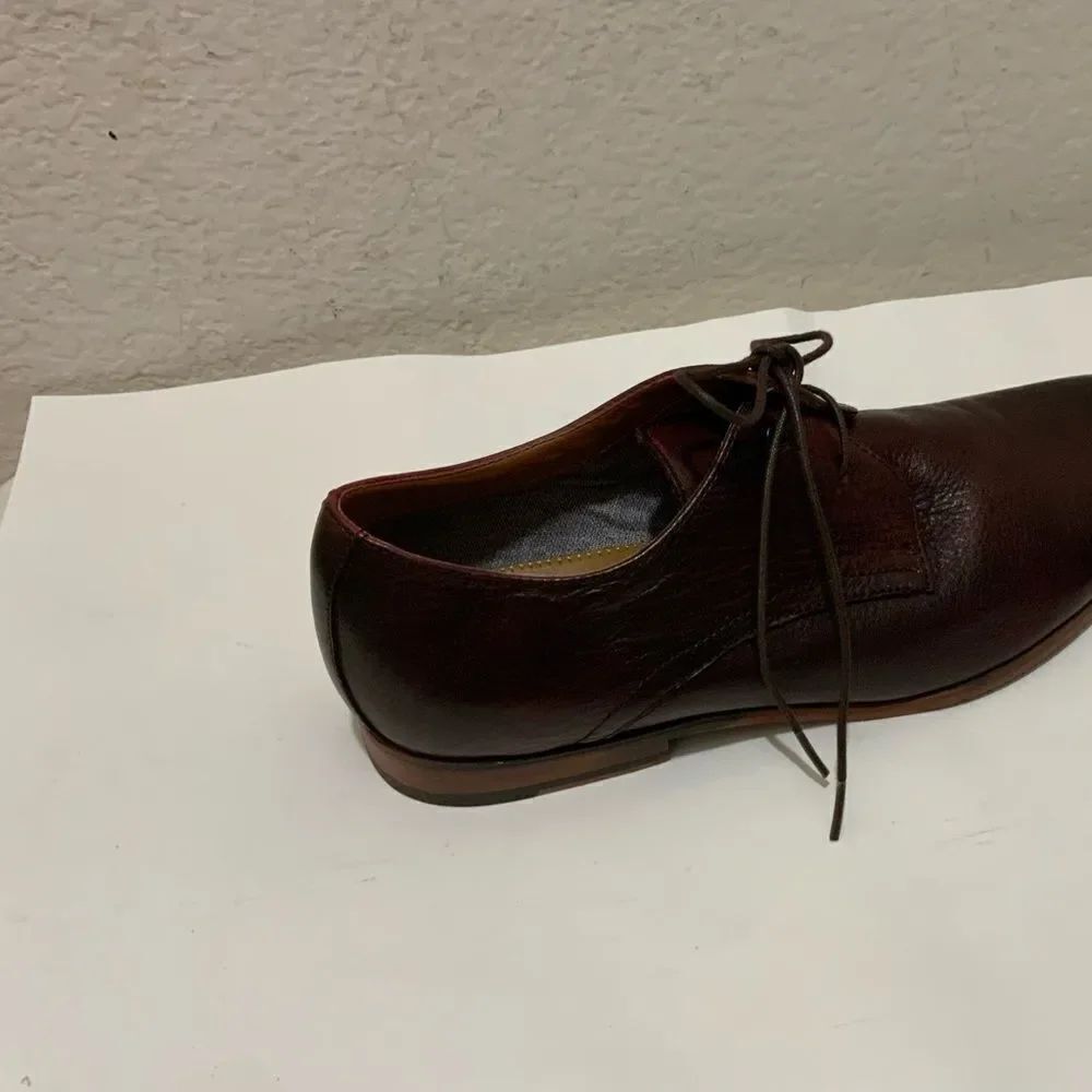 Aldo Men Shoes Dark Burgundy US 9 EU 42 Leather Oxford Pointed Toe